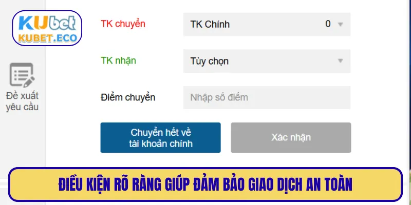 Điều kiện rõ ràng giúp đảm bảo giao dịch an toàn