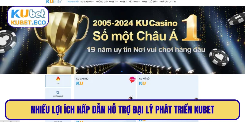 Nhiều lợi ích hấp dẫn hỗ trợ đại lý phát triển KUBET